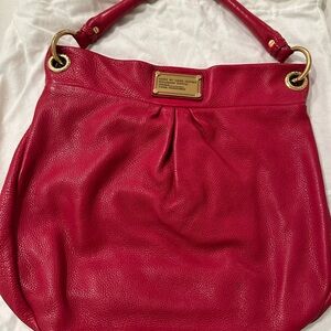 Marc Jacobs Red Leather Hobo Bag